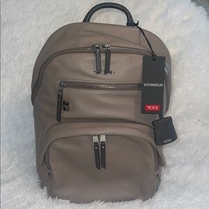 🎄NWT Tumi Voyageur Hagen 100% Cow Leather Backpack